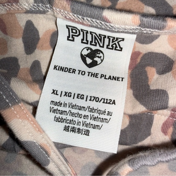 PINK Victoria’s Secret Leopard Print Shelf Bra Crop Cami XL comfy Lounge Tank - Picture 4 of 6